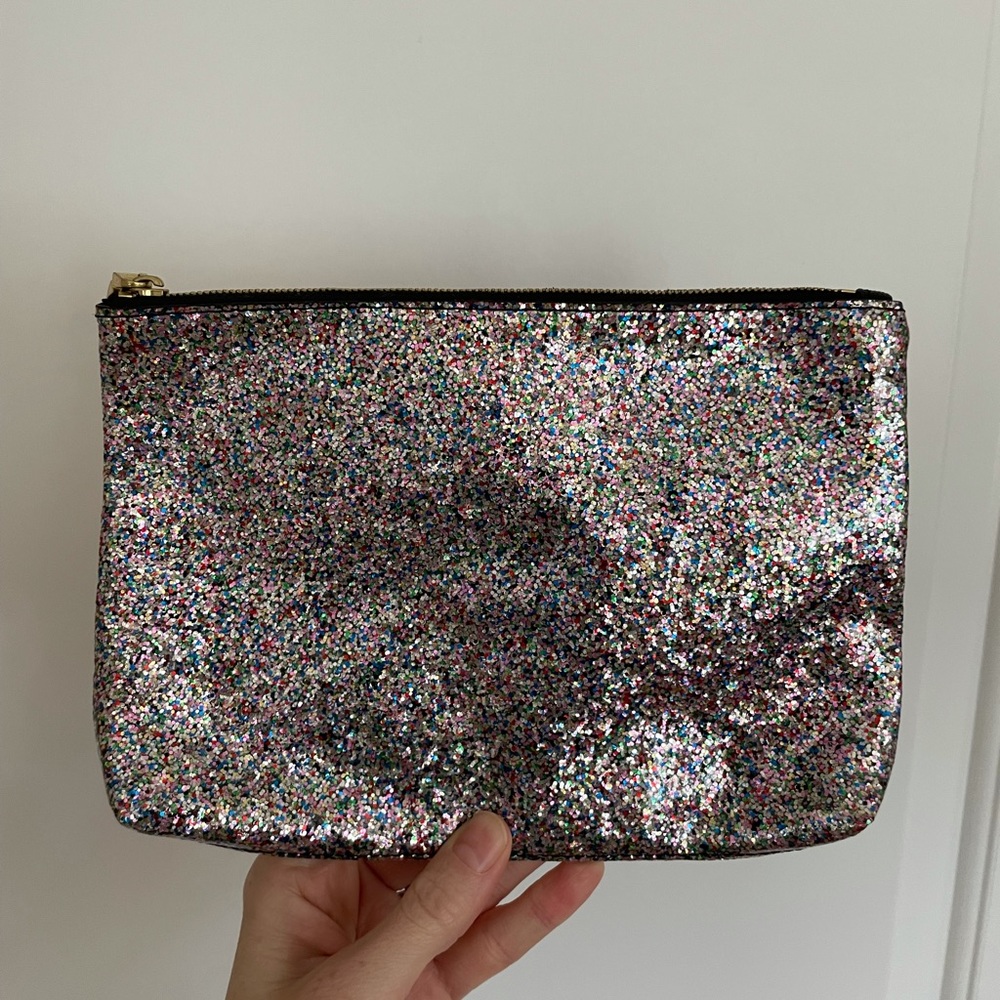 J Crew confetti sparkle clutch